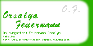 orsolya feuermann business card